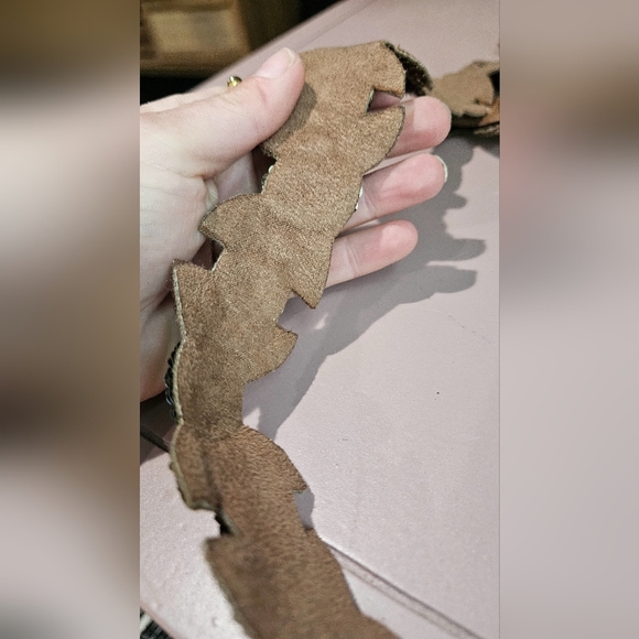 Sequin Floral Design Belt With Satin Ash Tie Adjustable. - Picture 8 of 9